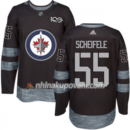 Winnipeg Jets Dresy Mark Scheifele 55 1917-2017 100th Anniversary Adidas Černá Authentic - Pánské